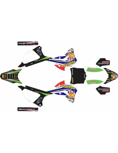 Kit Adhesivos Completo Kawasaki KX 85 22-23 SplitFire White Edition