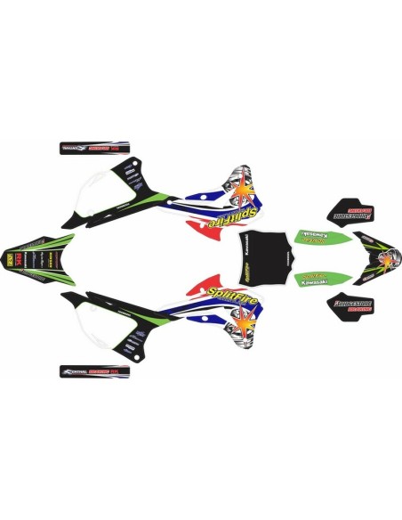 Kit Adhesivos Completo Kawasaki KX 85 22-23 SplitFire White Edition