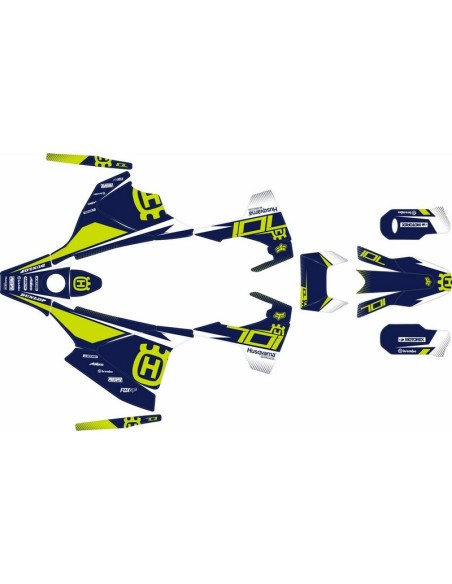 Kit Adhesivos Completo Husqvarna 701 Enduro Azul/Lima