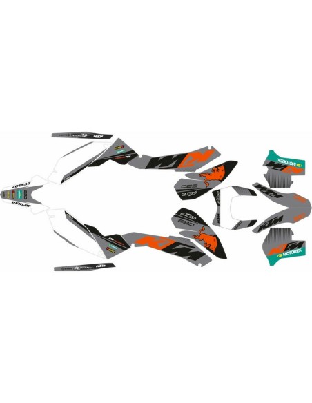 Kit Adhesivos Completo KTM 690 Enduro 08-10 Red Edition Gris