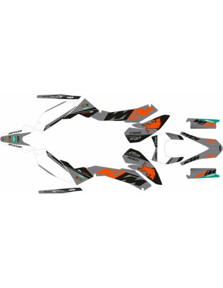 Kit Adhesivos Completo KTM 690 SM 08-11 Red Edition Gris