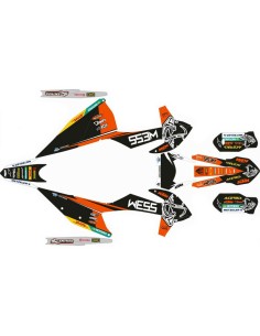 Kit Adhesivos Completo KTM EXC/EXC-F 20-23 WESS Naranja/Negro