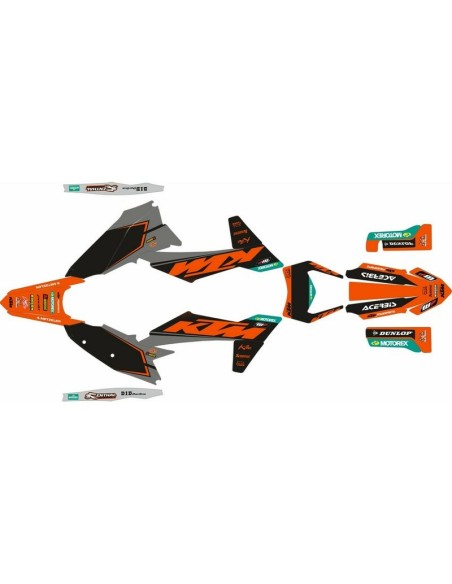 Kit Adhesivos Completo KTM EXC/EXC-F 24-25 Future Edition Naranja/Gris