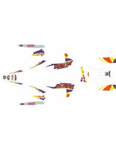 Kit Adhesivos Completo KTM EXC/EXC-F 24-25 Retro Edition Blanco