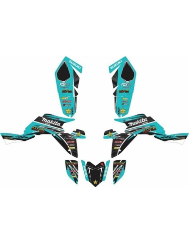 Kit Adhesivos Completo Suzuki LTR 450 06-11 Turquesa