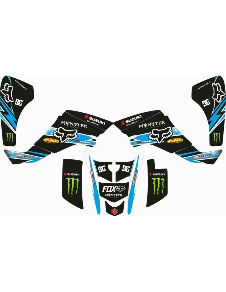 Kit Adhesivos Completo Fox Suzuki LTZ 400 03-08 Cyan
