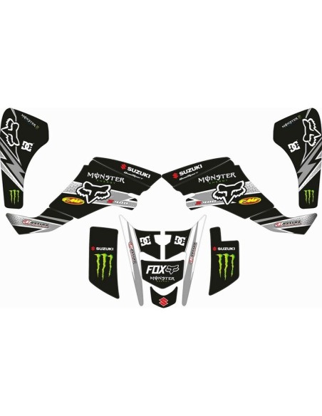 Kit Adhesivos Completo Fox Suzuki LTZ 400 03-08 Gris
