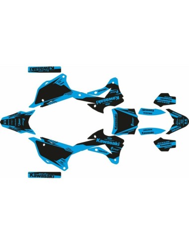 Kit Adhesivos Completo Kawasaki KX 85/100 14-21 No Fear Negro/Azul