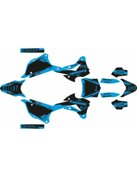 Kit Adhesivos Completo Kawasaki KX 85/100 14-21 No Fear Negro/Azul
