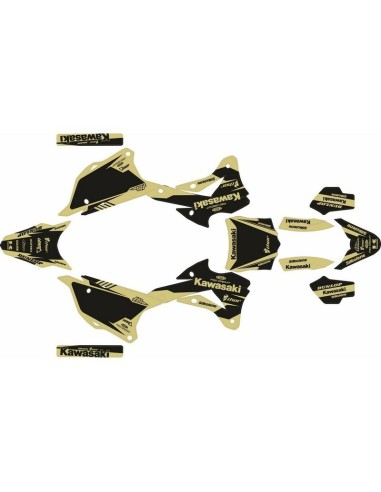 Kit Adhesivos Completo Kawasaki KX 85/100 14-21 No Fear Negro/Marrón