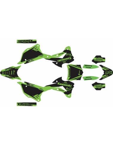 Kit Adhesivos Completo Kawasaki KX 85/100 14-21 No Fear Negro/Verde