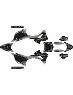 Kit Adhesivos Completo Kawasaki KX 85/100 14-21 No Fear Negro/Gris