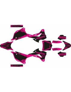 Kit Adhesivos Completo Kawasaki KX 85/100 14-21 No Fear Negro/Rosa