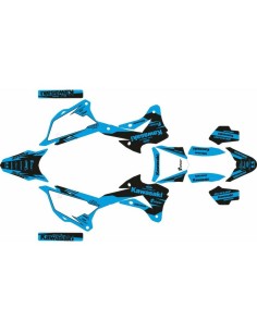 Kit Adhesivos Completo Kawasaki KX 85/100 14-21 No Fear Negro/Blanco/Azul