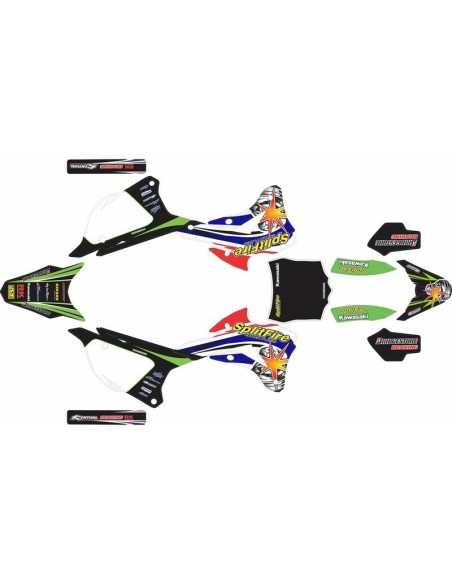 Kit Adhesivos Completo Kawasaki KX 85/100 14-21 SplitFire White Edtion