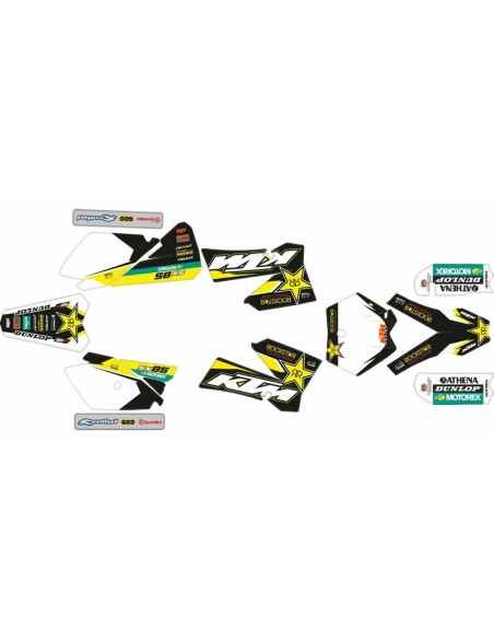 Kit Adhesivos Completo KTM SX 85 06-12 Rockstar Blanco