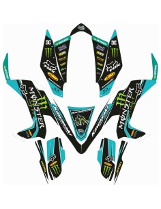 Kit Adhesivos Completo Kawasaki KFX 450 R 08-14 Monster Edition Turquesa
