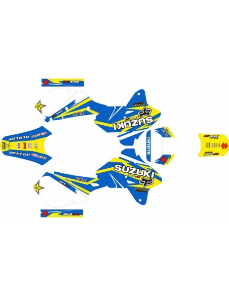 Kit Adhesivos Completo Suzuki DRZ 400 E 00-19 Azul