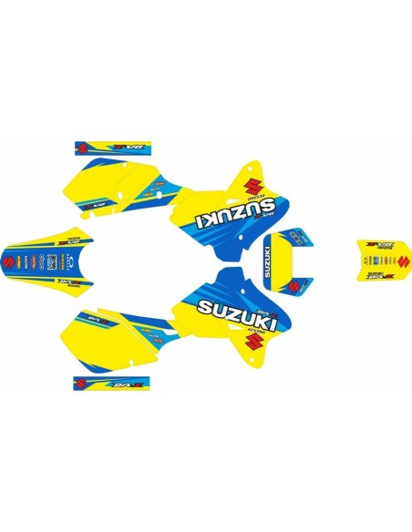 Kit Adhesivos Completo Suzuki DRZ 400 E 00-19 Amarillo/Azul