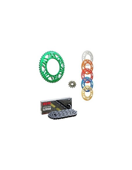 Kit Transmisión RK Retenes Aluminio Kawasaki KX 250 87-98