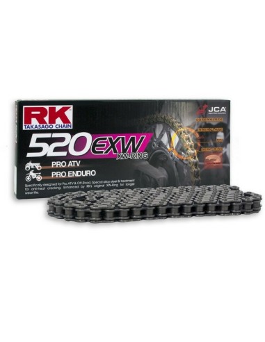 Cadena RK 520 EXW Super Reforzada Retenes 120 Pasos