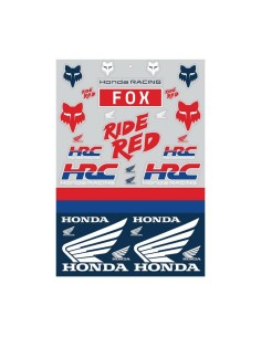 Pack Adhesivos Fox Honda Track Azul/Rojo
