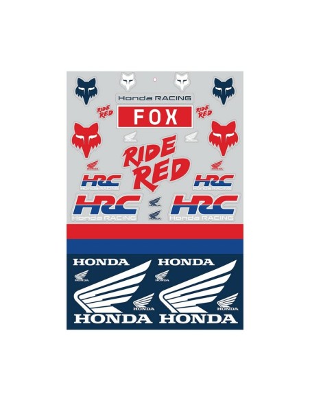 Pack Adhesivos Fox Honda Track Azul/Rojo
