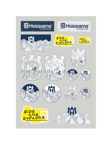Adhesivos Husqvarna E-Bicycles 10 Unidades