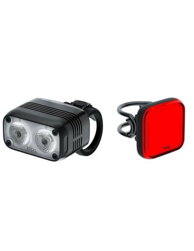 Juego Luces Knog Blinder Road 600 + Mini Square Trasera
