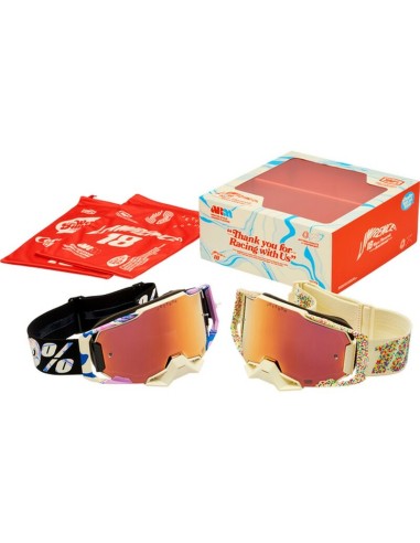 Pack Gafas 100% Armega® Donut Jett Lawrence LE Lente Espejo 2UD