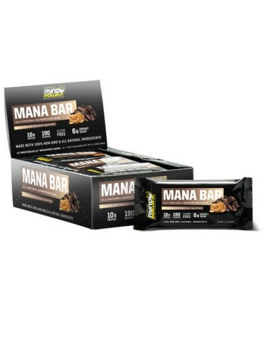 Caja de Barritas de Proteína Ryno Power Mana Chocolate/Crema de Cacahuete