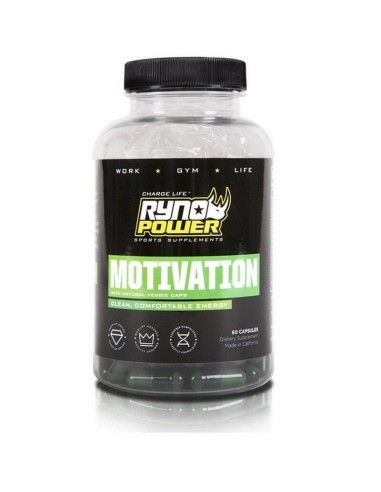 Suplemento de Energía Pre-Entrenamiento Ryno Power Motivation 60 Cápsulas